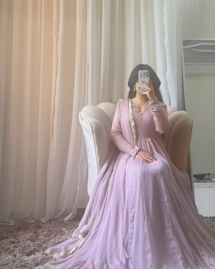Blush Bloom Chiffon Frock