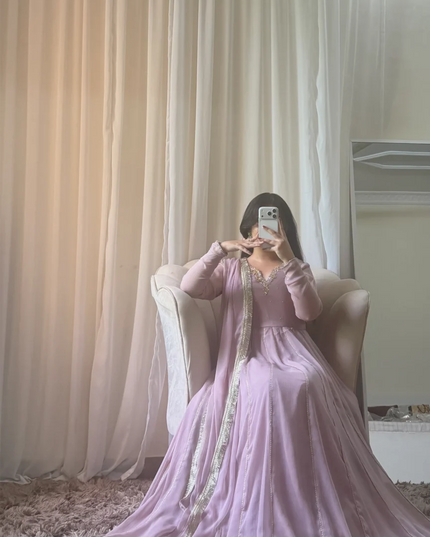 Blush Bloom Chiffon Frock
