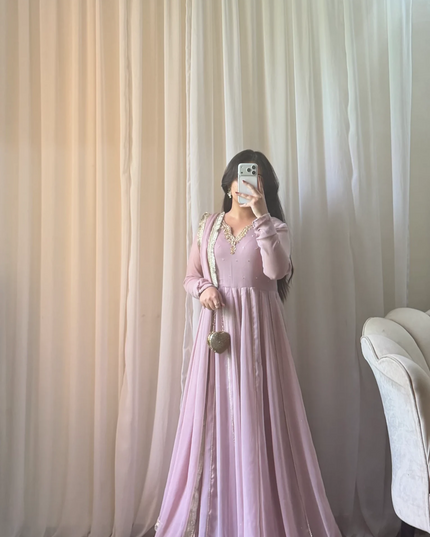 Blush Bloom Chiffon Frock