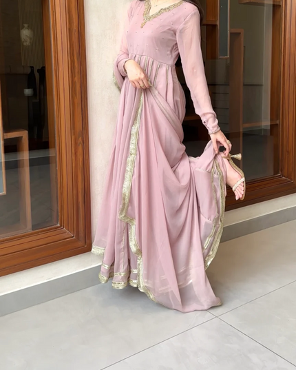 Blush Bloom Chiffon Frock