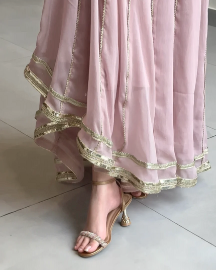 Blush Bloom Chiffon Frock